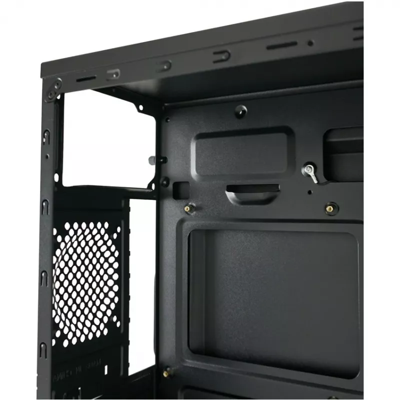 LC Power Classic 7040B - MDT - ATX - ilma toiteplokita - Must, harjatud alumiinium / Must - USB/Audio