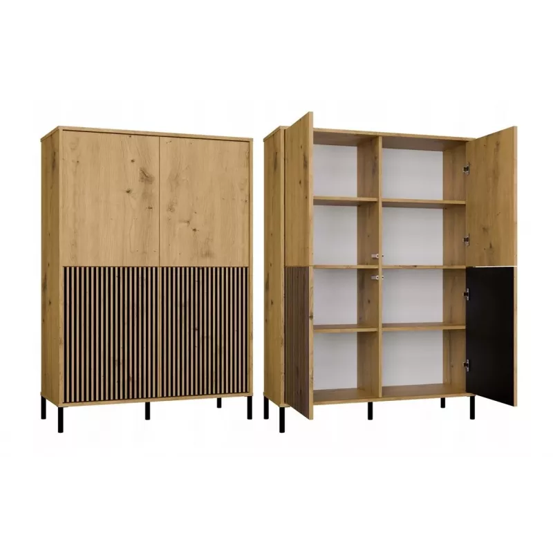 KAMARO 4DK õhuke/GŁ tamm ARTISAN DISPLAY CABINET