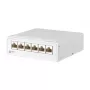 METZ CONNECT E-DAT - patch-paneel - CAT 6a - RJ-45 X 6 - puhasvalge (130862-21C-E)