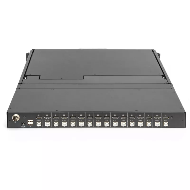 Digitus 17-tolline HD LCD KVM-konsool 16-pordiline HDMI saksa klaviatuur