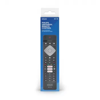 SAVIO RC-16 IR juhtmeta kaugjuhtimispult TV-tuunerile / digiboksile, 20 seadet, 10 m leviulatus, must