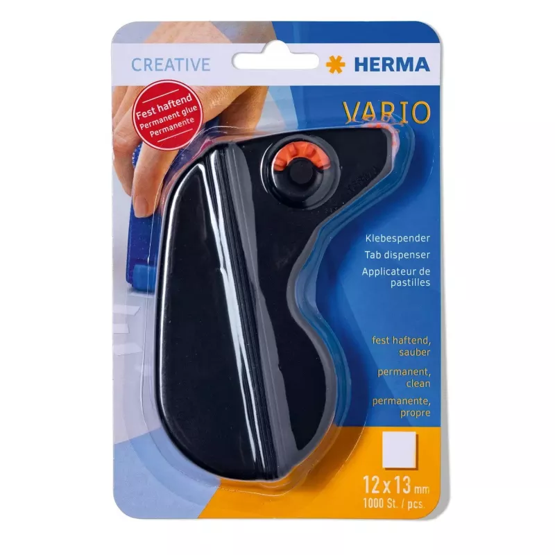 Kleebisedosaator HERMA Vario püsiliimiga must 1000 paberist kleebist