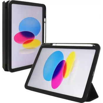 Folio case jt berlin Apple iPad 10.9 (2022) jaoks — must läbipaistev