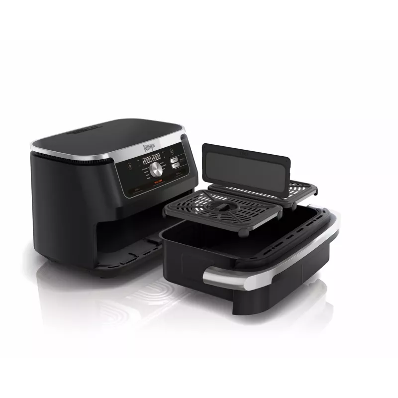 Ninja AF500EU fritüür Double 10,4 L eraldiseisev 2470 W kuumaõhufritüür must, roostevaba teras