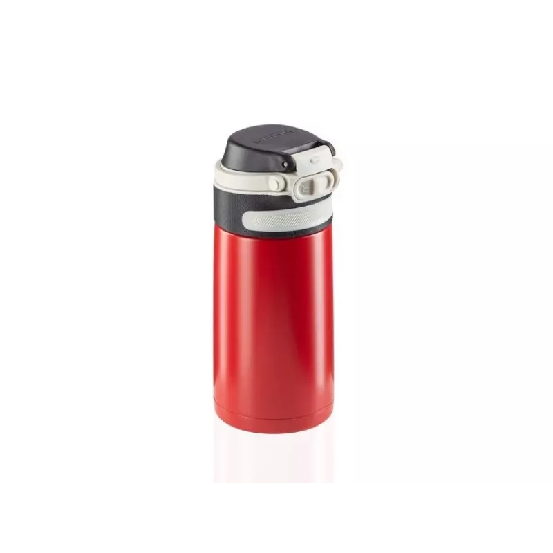 Reisikruus Leifheit 03245 roostevaba teras 350 ml, kahekordse seinaga, lekkekindel, klappkaas, must/punane