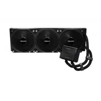 Vedelikjahutusega protsessorijahuti ASROCK Challenger Pure 360 Must — 360 mm radiaator, suletud AIO