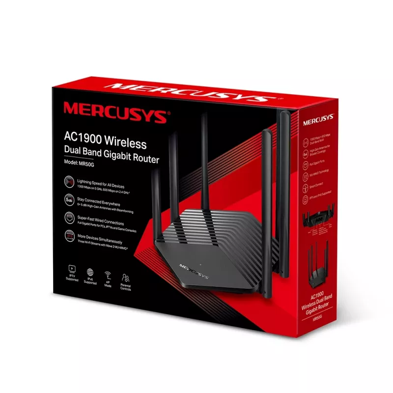 Mercusys AC1900 juhtmevaba kaheribaline gigabitine ruuter