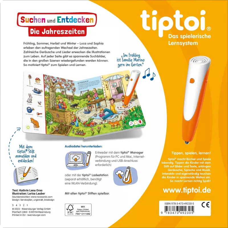 tiptoi Search and Discover: The Seasons, õpperaamat
