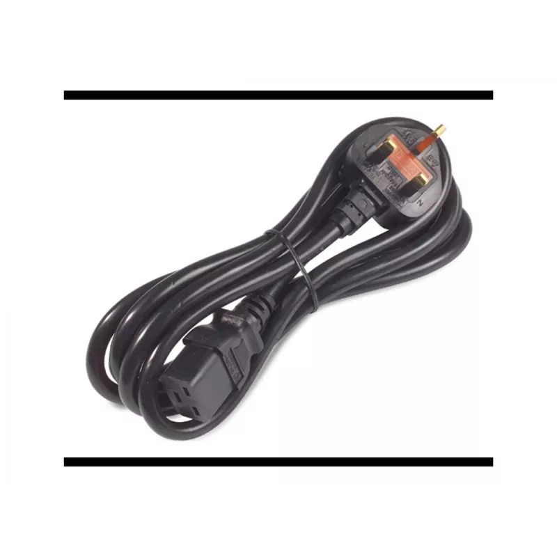APC AP9895 toitekaabel, 16A 200-240V, C19 UK pistikule BS 1363A, 2,44 m, must