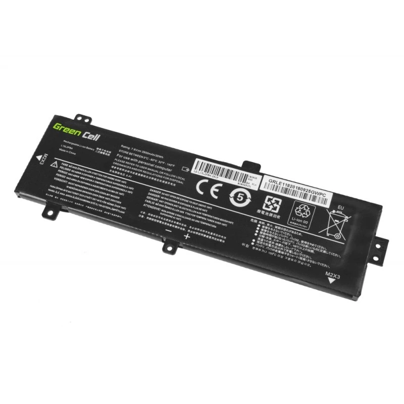 Aku roheline Cell LE118 Lenovo Ideapad 310-15 jaoks (7,6 V, 3500 mAh, 4-elemendiline, LiPo, must)
