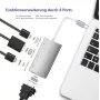 Dokkimisjaam helos 288388 USB 3.1 USB-C 4K HDMI, DVI ja VGA väljunditega