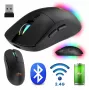 Juhtmeta hiir MEDIA-TECH MT1124 BT/RF Silent & Recharge — mõlemakäeline, 3200 DPI, Bluetooth + 2,4 GHz USB, 6 nuppu, laetav