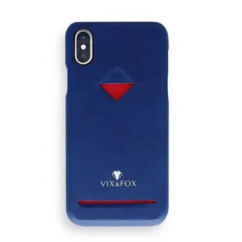 Kaardipesaga tagakest VixFox iPhone 7/8 Plus jaoks — tumesinine, tagumine kaitsekest kaarditaskuga