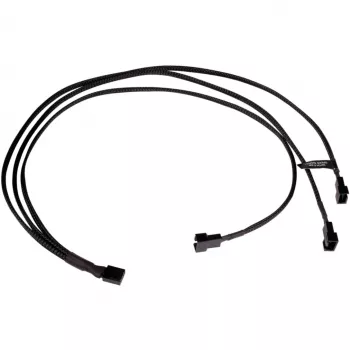 RGB jaoturkaabel Alphacool 18681 plastist must 600 mm