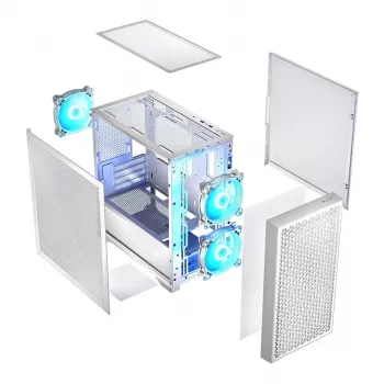 Logic DART PRO ARGB MINI USB-C PC korpus valge