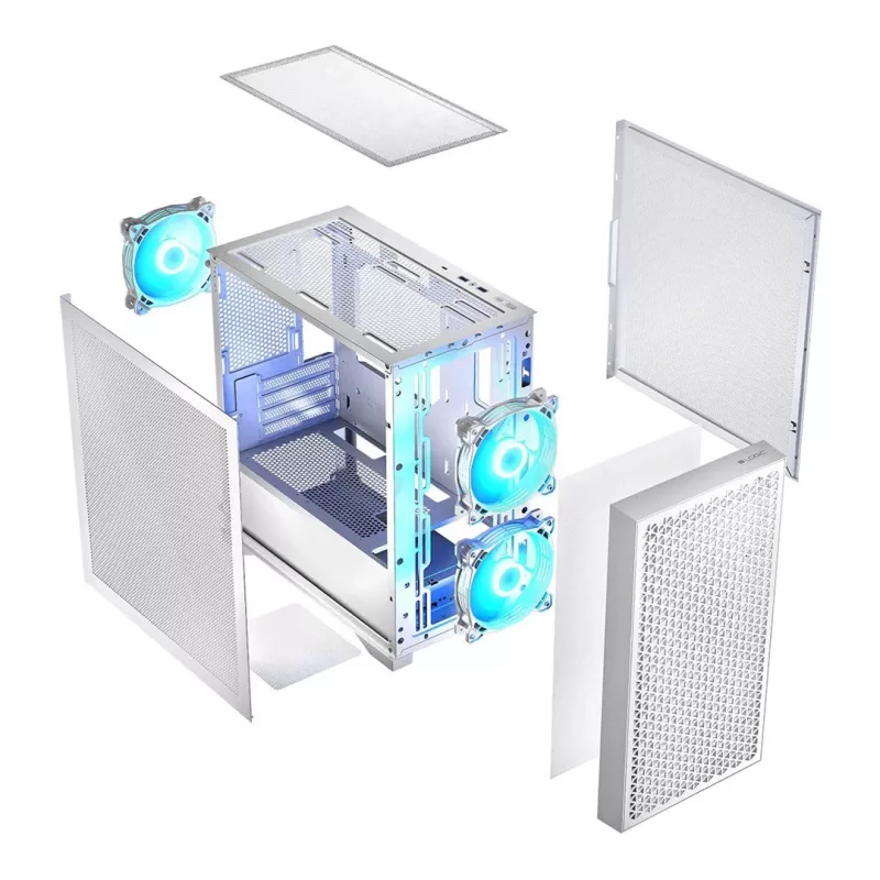 Logic DART PRO ARGB MINI USB-C PC korpus valge