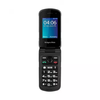 Kruger & Matz Iron 5 Flip KM0466 — kahe SIM-kaardiga, 2,4-tolline ekraan, IP68/IP69K, 1200 mAh