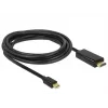 Videokaabli adapter DeLOCK 83698 Mini DisplayPort HDMI-le 1 m Must