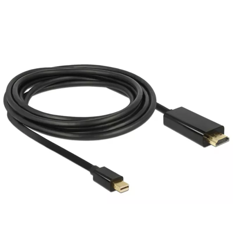Videokaabli adapter DeLOCK 83698 Mini DisplayPort HDMI-le 1 m Must