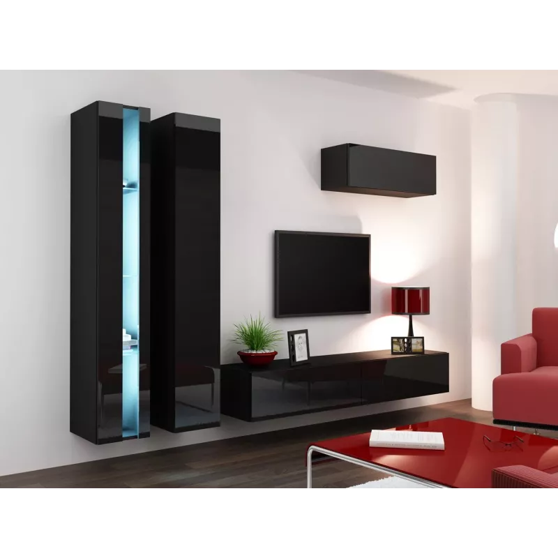 Cama TV-alus VIGO uus 30/180/40 must/must läikiv