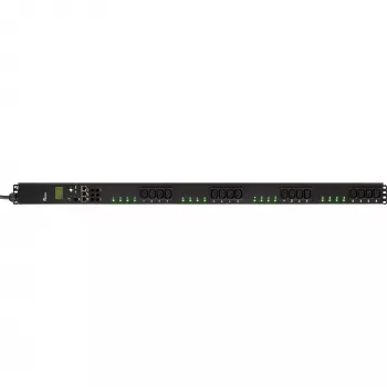 Inter-Tech SA-1632WN PDU (toitejaotusseade) 16x C13 pistikupesa, hallatav/jälgitav, 100–240 V, 32 A, TCP/IP, SNMP, must