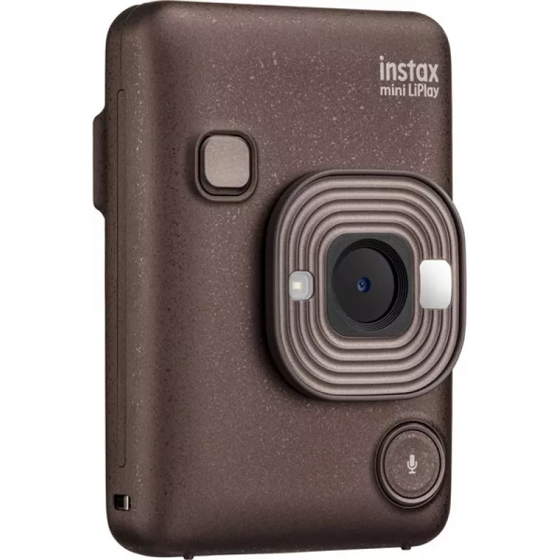 Hetke jäädvustav kaamera Fujifilm Instax mini LiPlay — 1/5 tolli 2560×1920 CMOS, prindib 86×54 mm, 2.7 tolli TFT, pronks