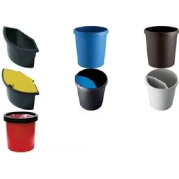 Helit H6105818 ümmargune plastist prügikast, kollane (H61058-18)