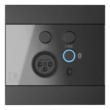 AUDAC WP225/B Seinapaneel, XLR-mikrofon + 3,5 mm pesa, Bluetooth, must