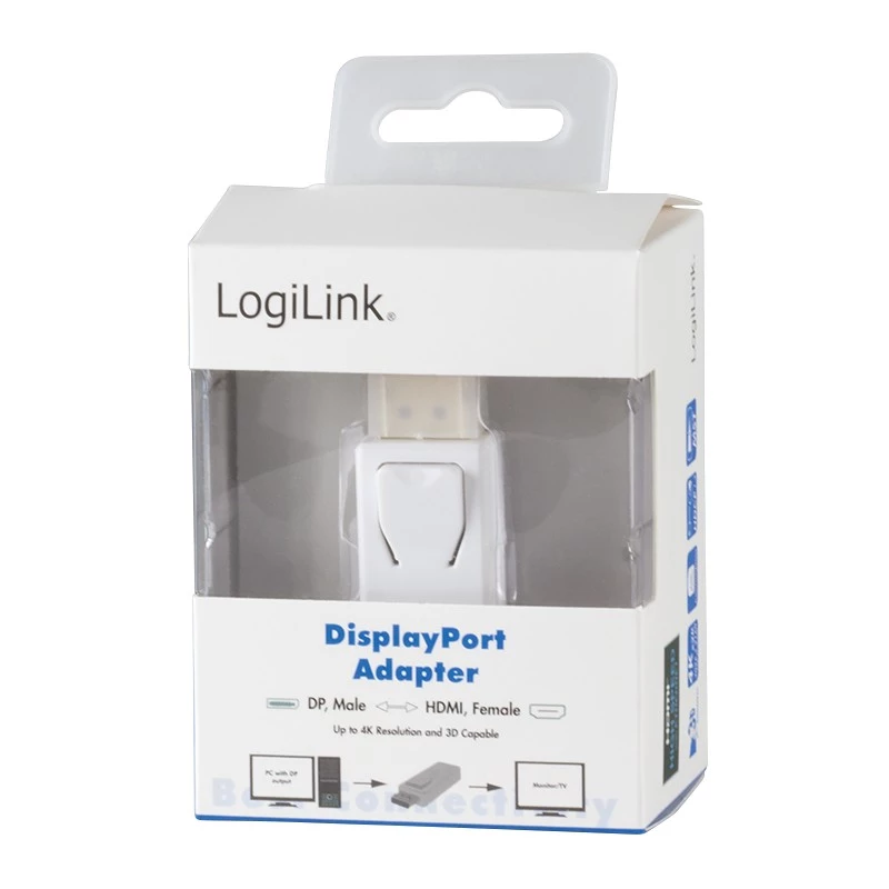 Kaabli soovaheti LogiLink CV0100 DisplayPort HDMI-le, valge