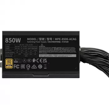 Cooler Master toiteplokk MWE Gold 850 V3 850W 80+Gold mitte-modulaarne ATX 3.1 ventilaator 120mm garantii 5 a