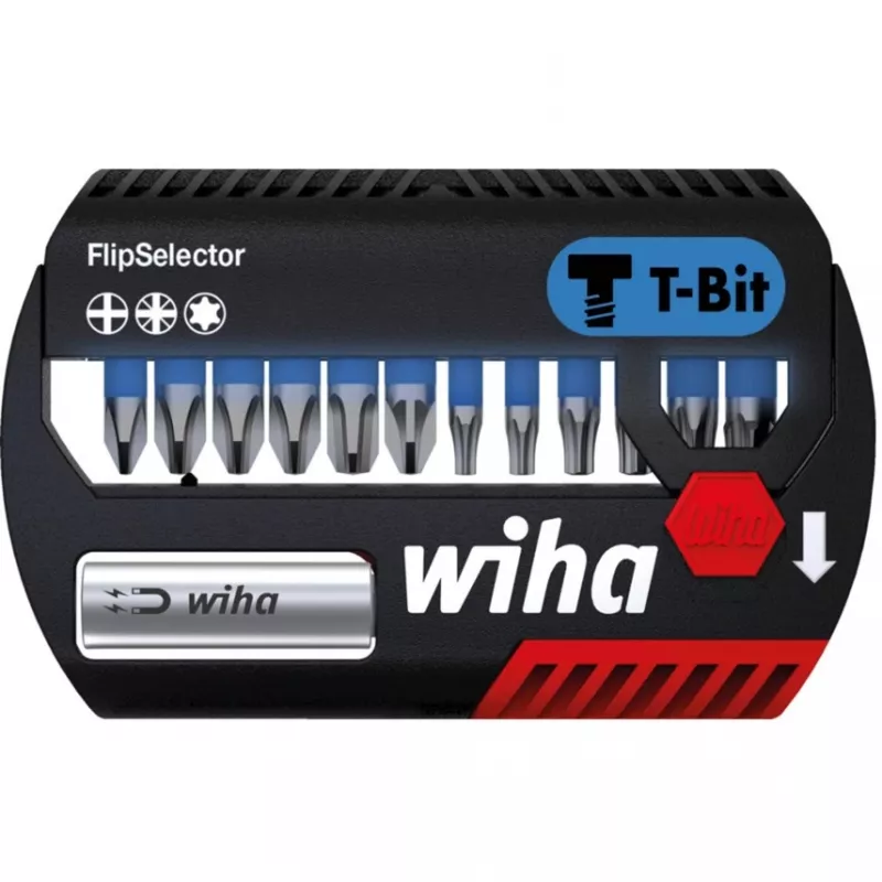 WIHA 41824 - Bit-Set FlipSelector, 13-osaline segakomplekt, 25 mm, T-Bit (41824)