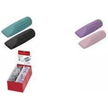 Kustutuskumm Faber-Castell Rad. Grip 2001 RollOn Colours — pliiatsiotsa kustutuskumm, sorteeritud värvides