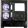 Cooler Master Elite 690 PC-korpus, Midi-Torn, ATX, Karastatud klaas - 4x ARGB-ventilaator, puit, must