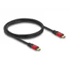 DeLOCK USB-kaabel USB USB-C isane-isane 10 Gbps PD 3.0 100 W 1 m punane metallist