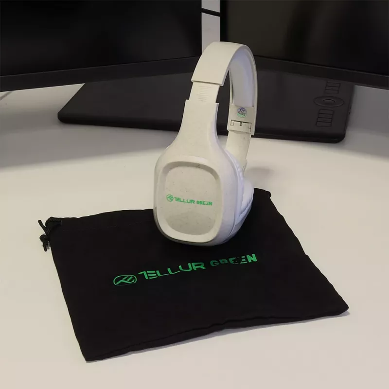 Kõrvaklapid Tellur roheline Bluetooth Over-Ear Headphones Pulse Foldable Cream TLL511441