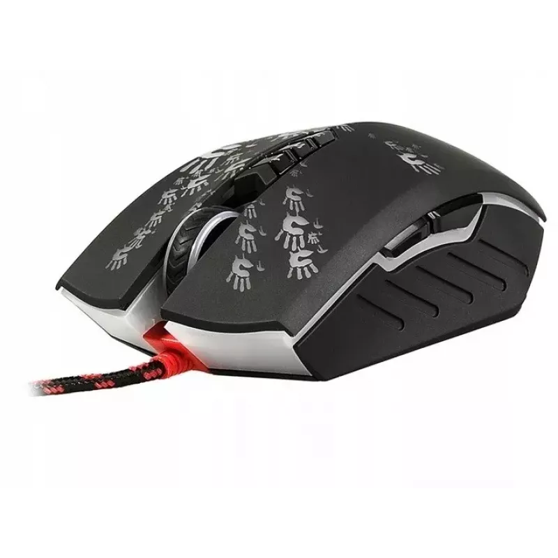 Mängurihiir A4Tech BLOODY A60 — optiline, mõlemakäeline, 6200 DPI, USB Type-A, 8 nuppu, must