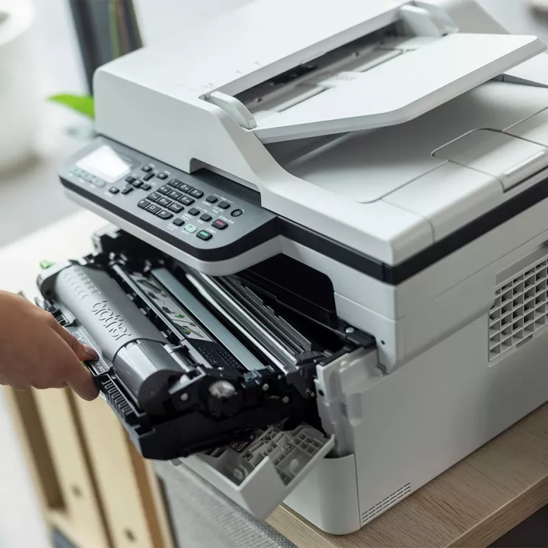 Multifunktsionaalne printer Brother MFC-B7800DN — monokroomne laserprinter, A4, dupleks, Wi‑Fi, Ethernet, 34 lk/min, 4,57 cm LCD