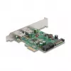DeLOCK PCI Express x1 kaart 2 x USB 3.2 Gen 1 Type-A + 1 x sisemine 19-pin päis