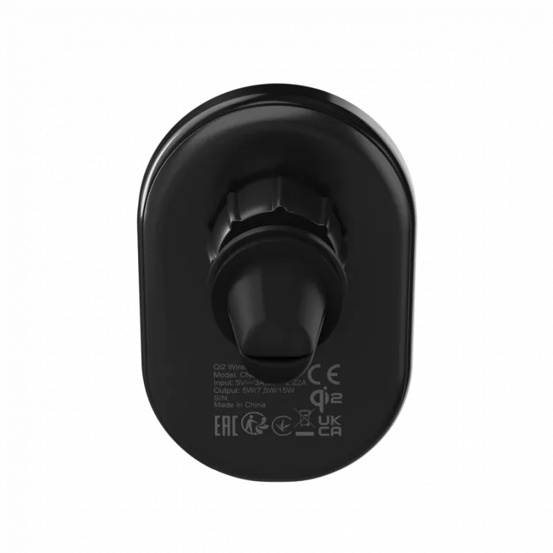 Juhtmevaba autolaadija CANYON OnGrip 105 15W Qi2 juhtmevaba must