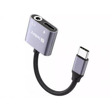 USB-C audio adapter SANDBERG PD65W 136-67 USB-C PD läbivooluga