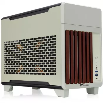 Mini korpus THERMALTAKE TR100 WS Matcha roheline kompaktne disain, mini-ITX/microATX tugi