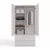 Garderoob Top E Shop SZAFA MALWA B 5 riiulit 2 hingedega ust Valge 900×500×1800 mm