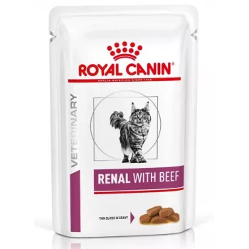 ROYAL CANIN Vet Renal Feline with Beef märg kassitoit Chunks in sauce Chicken, Pork, Beef 12x85 g