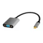 USB USB-C – VGA (D-Sub) videoadapteri kaabel LOGILINK CUA0104 0,15 m, hall/must