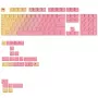 Klahvikatted GLORIOUS GPBT Gradient Grapefruit ANSI paigutusega PBT värvülekandega klahvikatte komplekt