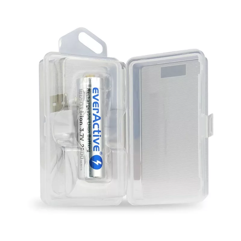aku everActive 18650 3.7V Li-ion 2600mAh micro USB with protection BOX