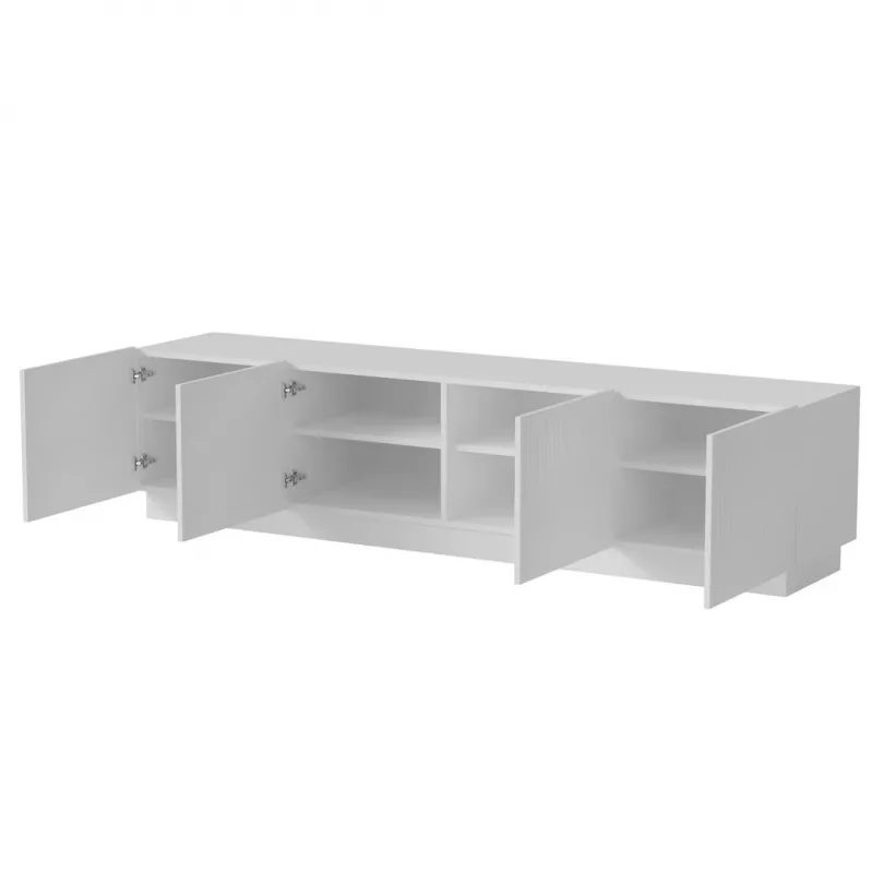 TV-kapp cama meble LIVERTI 2000x420x480 mm, valge, puitlaastplaadist pealispind