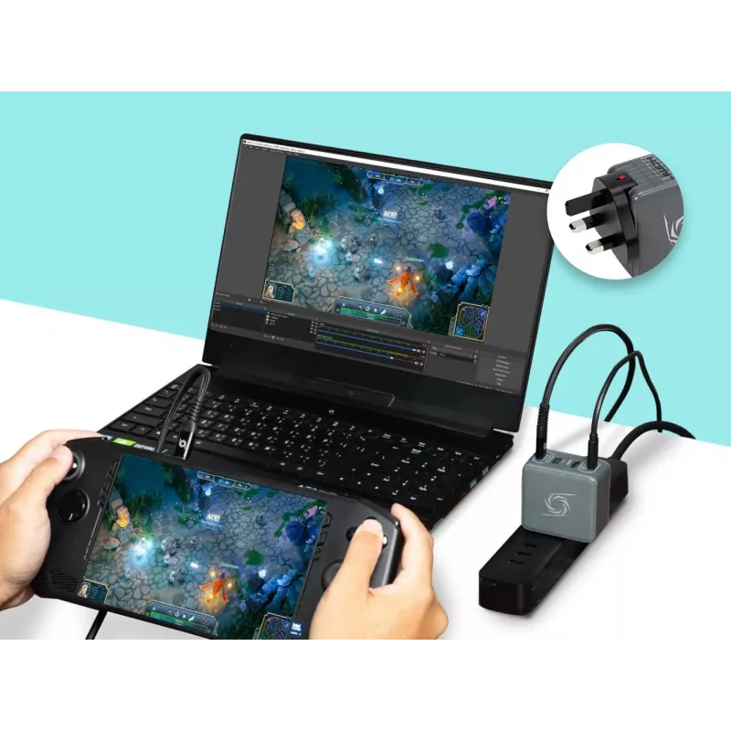 AVerMedia GC313Pro universaalne must vahelduvvoolu kiirlaadimine siseruumides