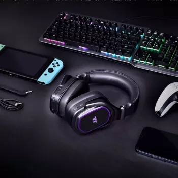 Thermaltake ARGENT H5 RGB, juhtmevaba, mängimine, 20–40000 Hz, 412 g, kõrvaklapid, must