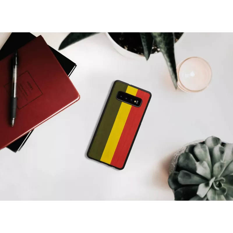 Nutitelefoni ümbris man and wood Galaxy S10 Plus jaoks — reggae Must kaitseümbris